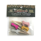 Sparkly Penile Decorations - Elevate Your Party Snacks with Metallic Flair Bachelorette and Bucks